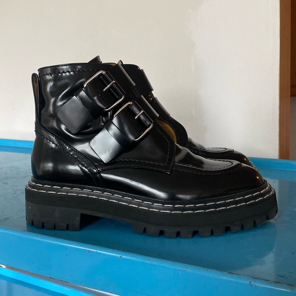 Proenza Schouler Black Combat Boots